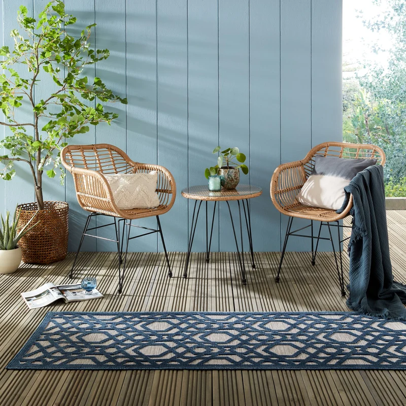 Outdoor-Teppich Marokkanisches-Mosaik, winterfest LIAM