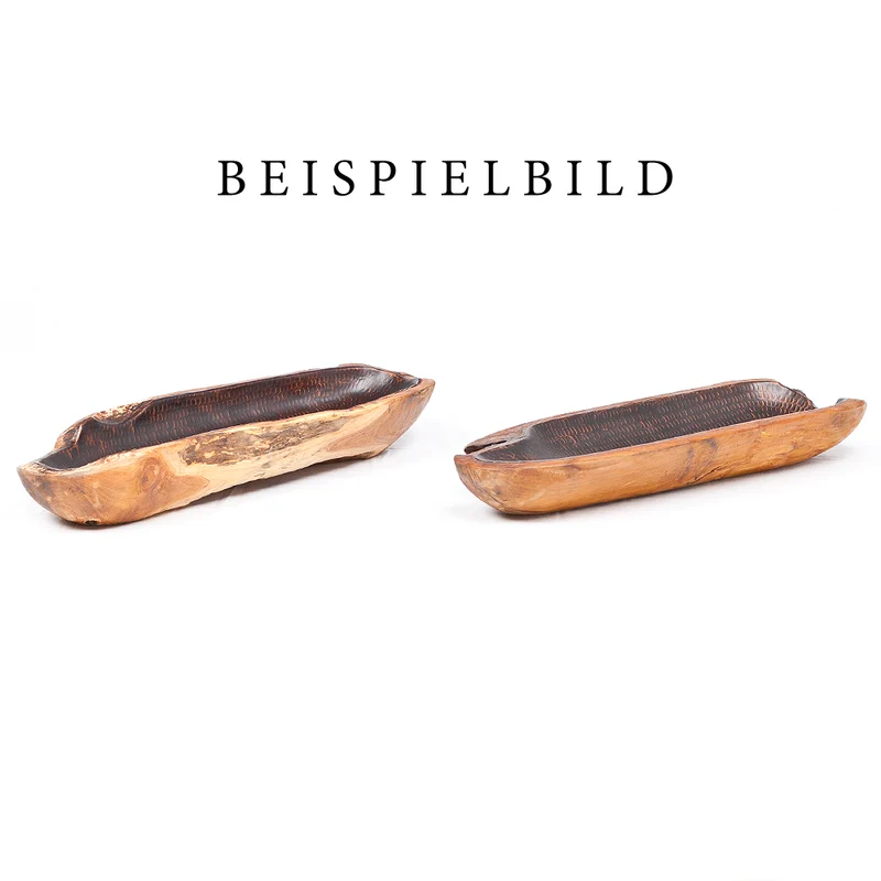 Teak & Kupfer Deko-Schale TEMBAGA-Zero ca. 60cm Natural