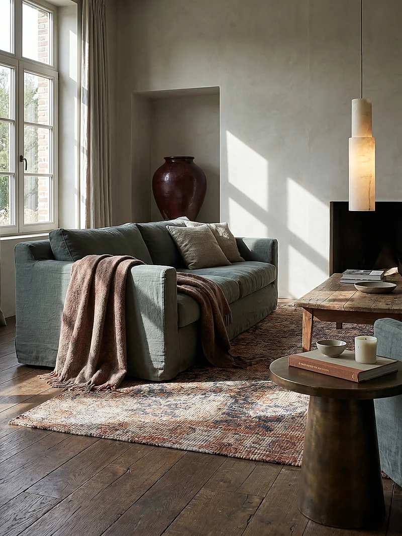 Teppich Jute Vintage-Design, handgewebt