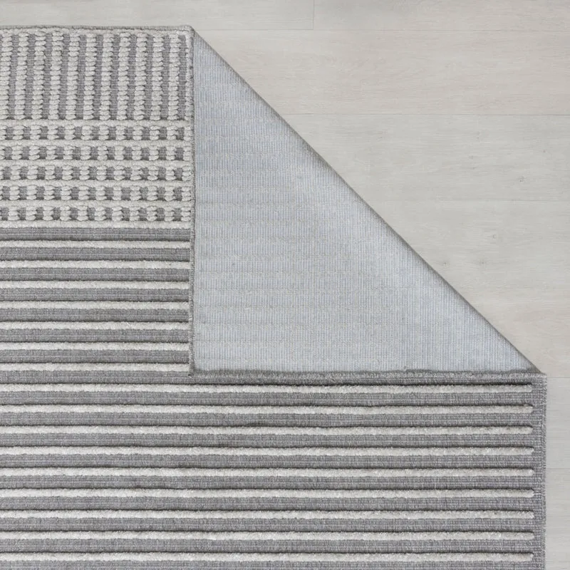Teppich maschinenwaschbar Streifen-Design IAN