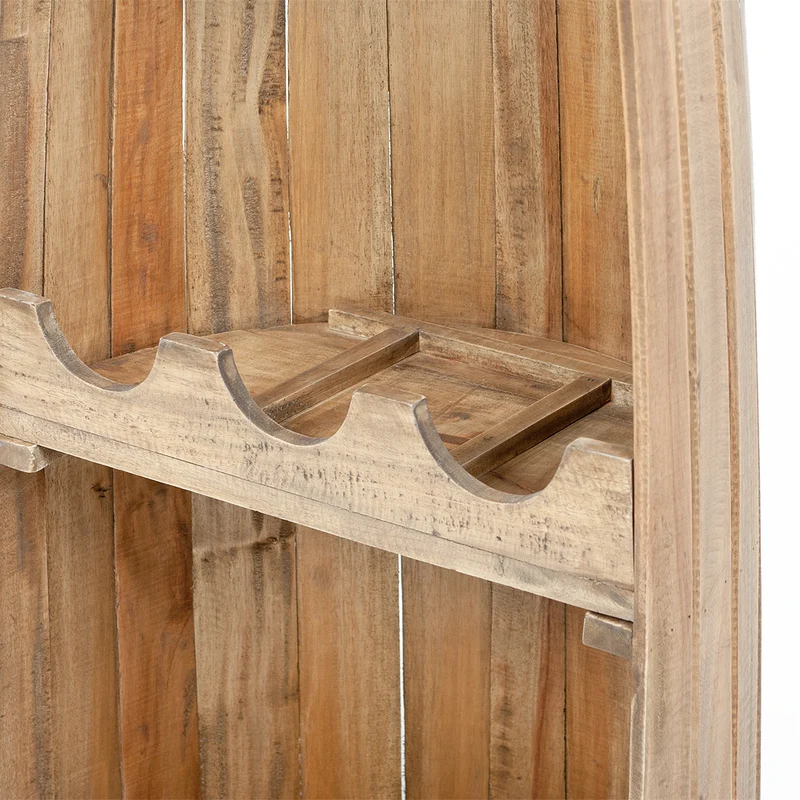 Massivholz Weinregal VINO 150cm Antik-Natural Mahagony Bootsregal
