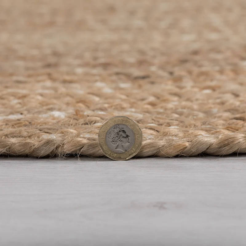 Teppich Jute in Naturtönen, handgewebt