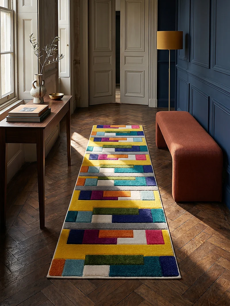Teppich Abstrakt-Design, langlebig, mehrfarbig