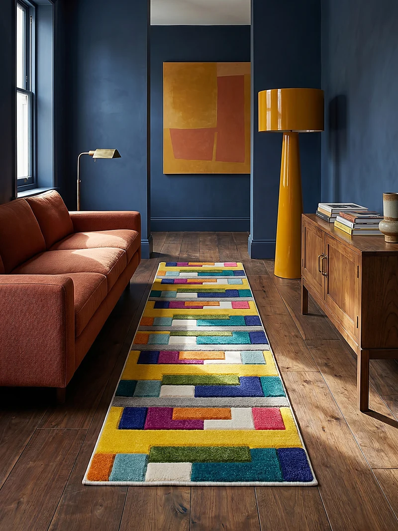 Teppich Abstrakt-Design, langlebig, mehrfarbig