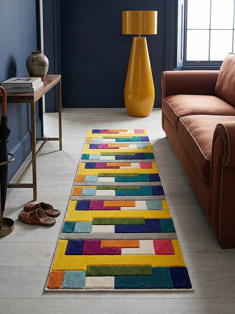 Teppich Abstrakt-Design, langlebig, mehrfarbig