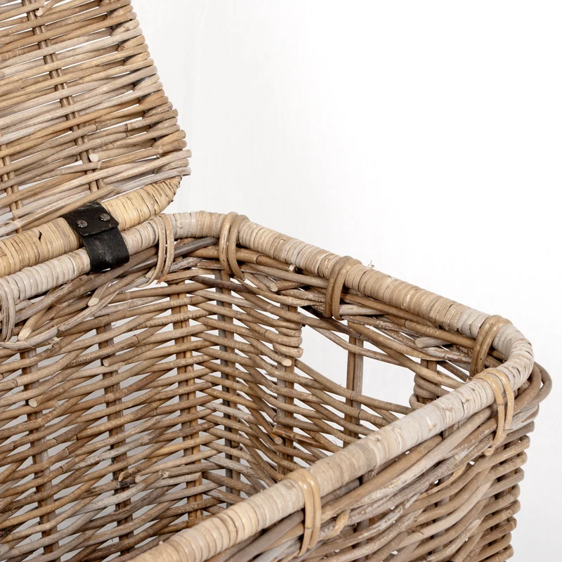 Rattan Truhe RESSY Grey ca. L60cm Couchtisch