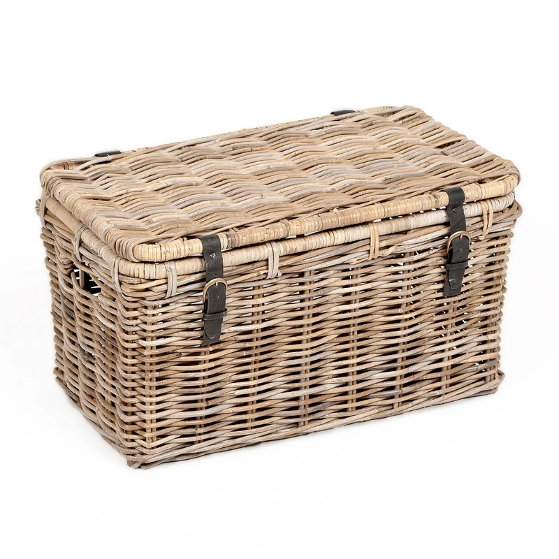 Rattan Truhe RESSY Grey ca. L70cm Couchtisch