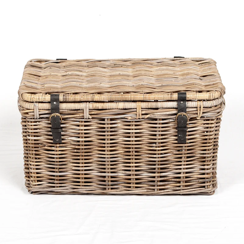 Rattan Truhe RESSY Grey ca. L70cm Couchtisch