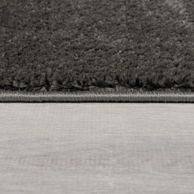 Teppich samtweich Uni-Muster 100% recycelt, 18 mm Flor