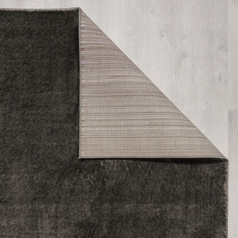 Teppich samtweich Uni-Muster 100% recycelt, 18 mm Flor