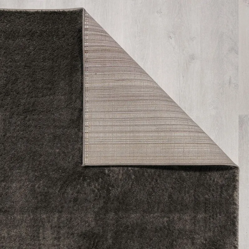Teppich samtweich Uni-Muster 100% recycelt, 18 mm Flor