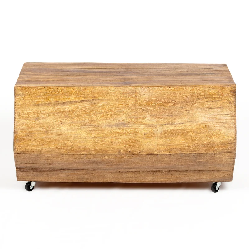 Individueller Couchtisch HOG 90cm Natural Teak Baumstamm