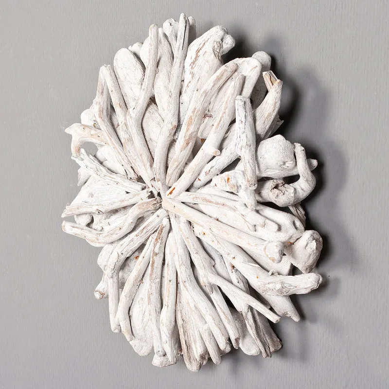 Wand-Deko-Objekt BULAT White Wash ca. D30cm Treibholz