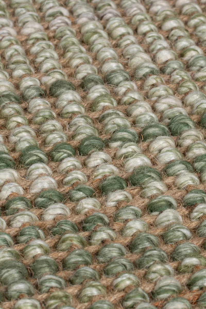 Jute-Wolle Teppich mit Farbverlauf, beidseitig nutzbar