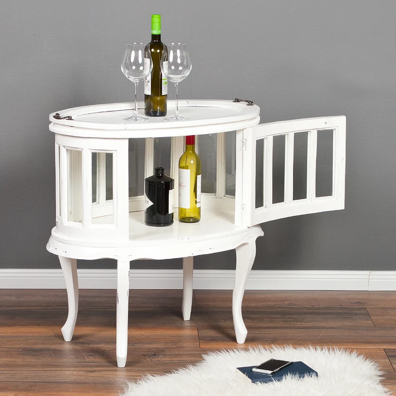 Barschrank CORUNA Mahagoni Antique White