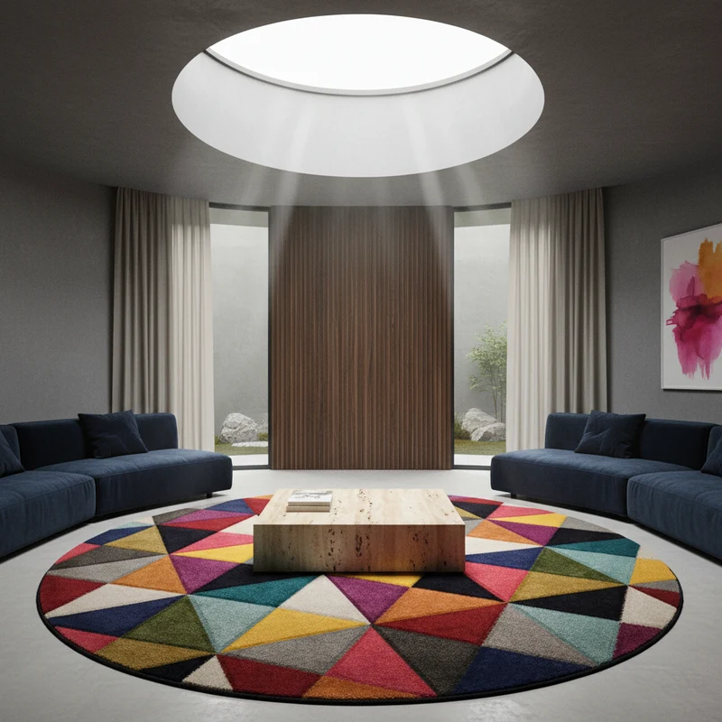 Designteppich Dreiecksmuster · 100 % Polypropylen · 11 mm Mittelflor