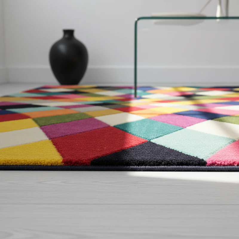 Designteppich Rauten-Kaleidoskop · 100 % Polypropylen · 11 mm Mittelflor