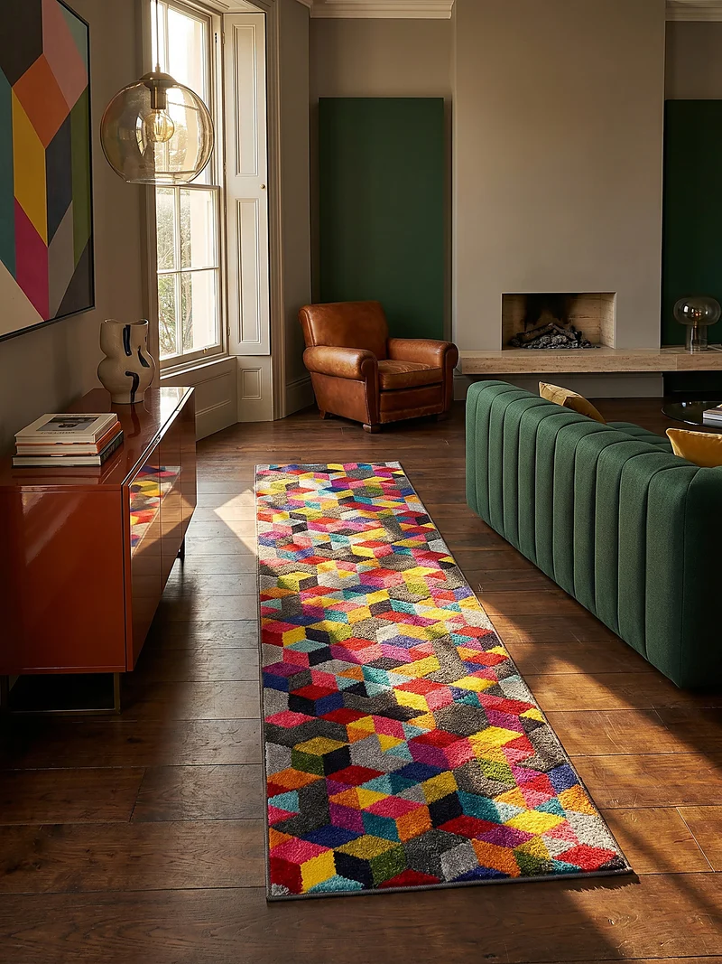 Designteppich Geometrie-Mix · 100 % Polypropylen · 11 mm Mittelflor
