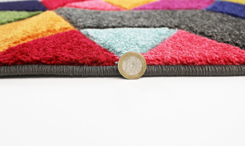 Designteppich Geometrie-Mix · 100 % Polypropylen · 11 mm Mittelflor