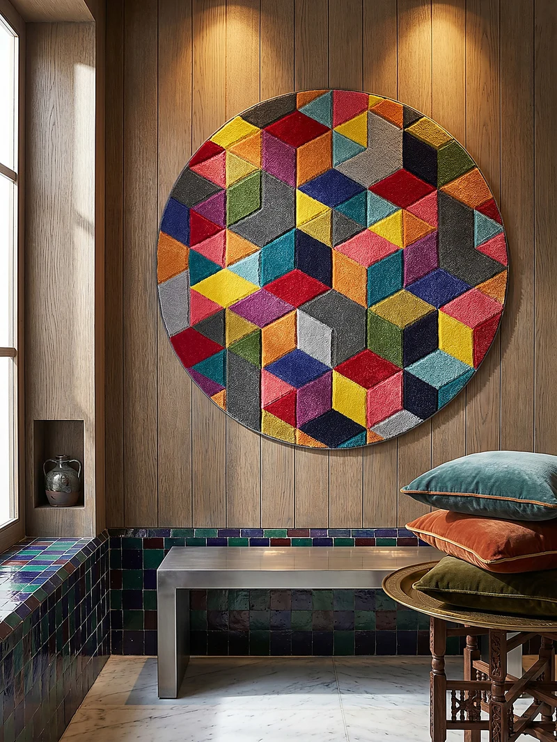 Designteppich Geometrie-Mix · 100 % Polypropylen · 11 mm Mittelflor