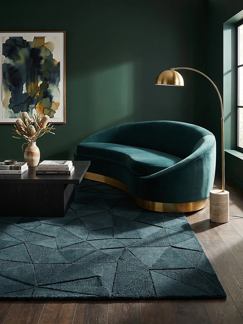 Wollteppich Scherbenrelief · 100 % Wolle · 10 mm Kurzflor