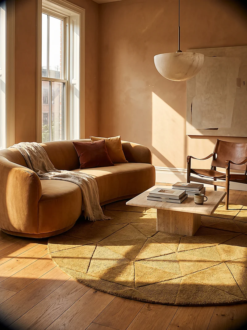 Wollteppich Scherbenrelief · 100 % Wolle · 10 mm Kurzflor