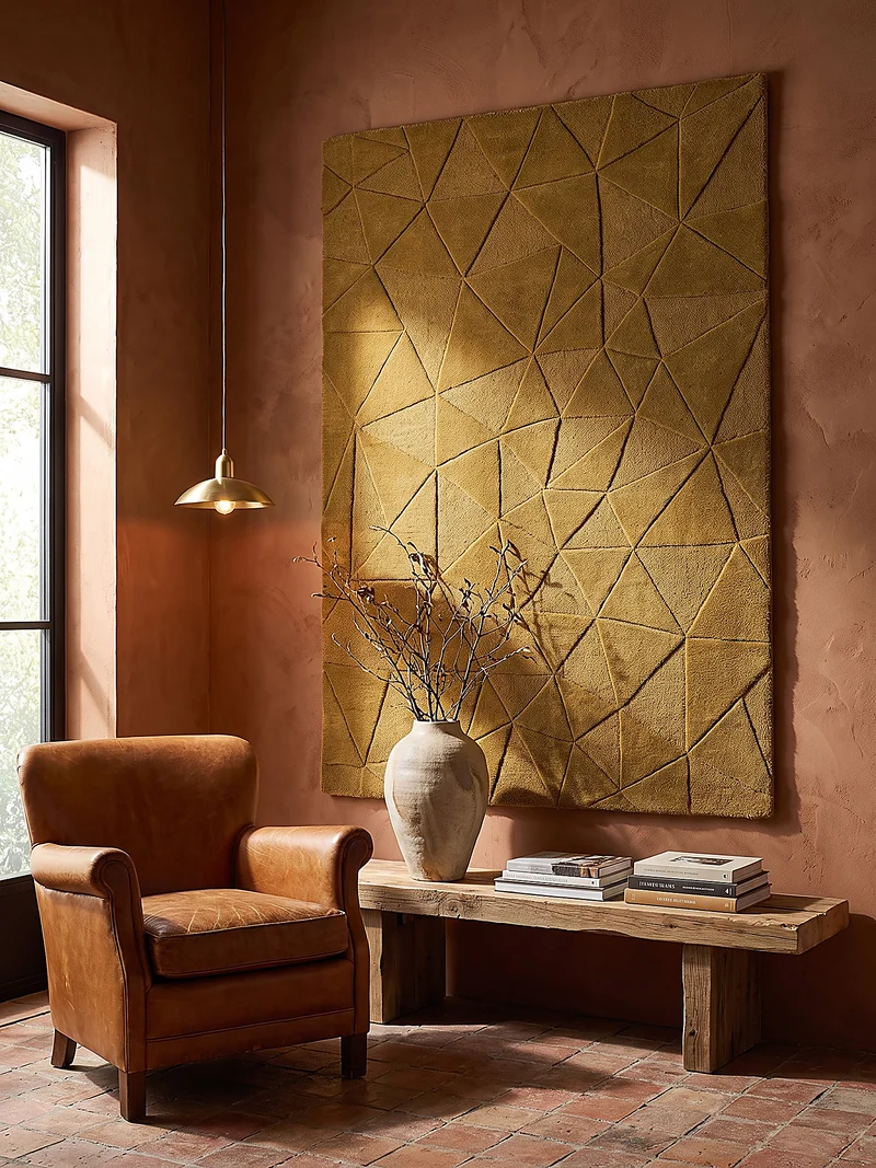 Wollteppich Scherbenrelief · 100 % Wolle · 10 mm Kurzflor