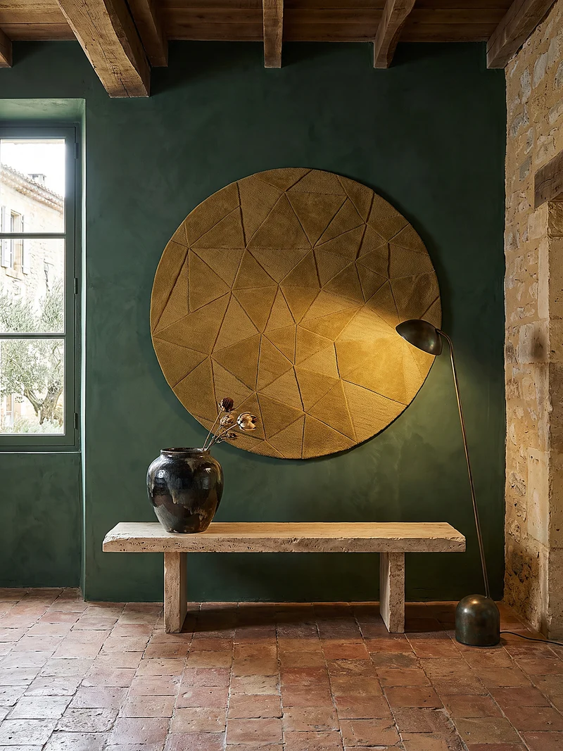 Wollteppich Scherbenrelief · 100 % Wolle · 10 mm Kurzflor