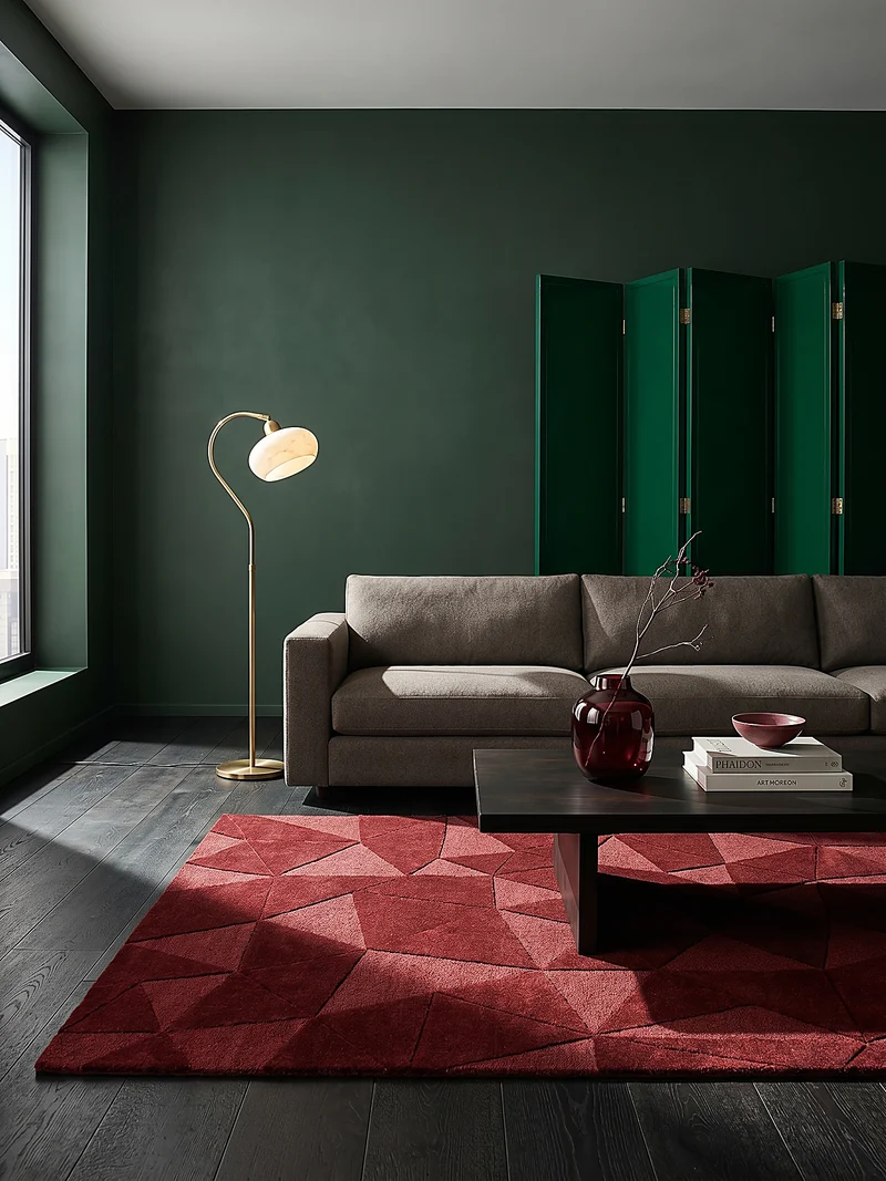 Wollteppich Scherbenrelief · 100 % Wolle · 10 mm Kurzflor