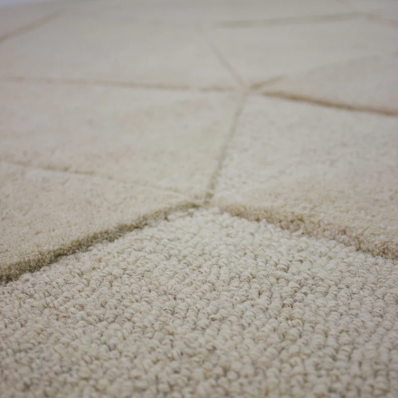 Wollteppich Scherbenrelief · 100 % Wolle · 10 mm Kurzflor