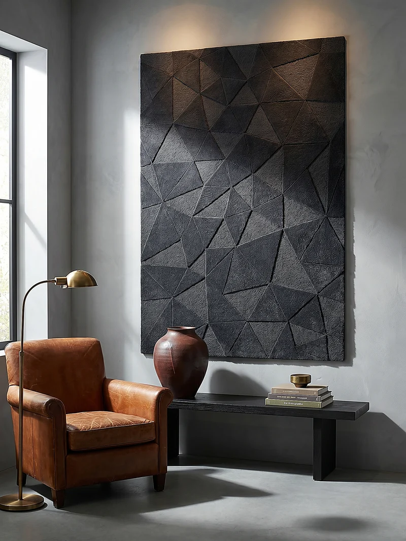 Wollteppich Scherbenrelief · 100 % Wolle · 10 mm Kurzflor