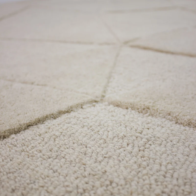 Wollteppich Scherbenrelief · 100 % Wolle · 10 mm Kurzflor