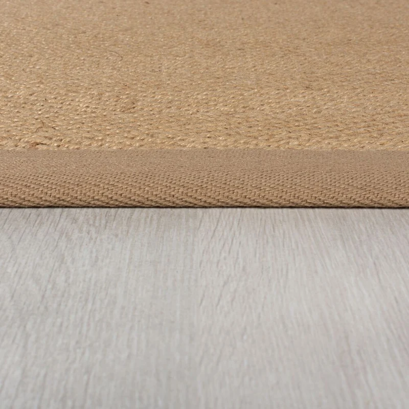 Flachgewebe-Teppich Fischgrät-Bordüre · Jute-Mix · 5 mm Profil
