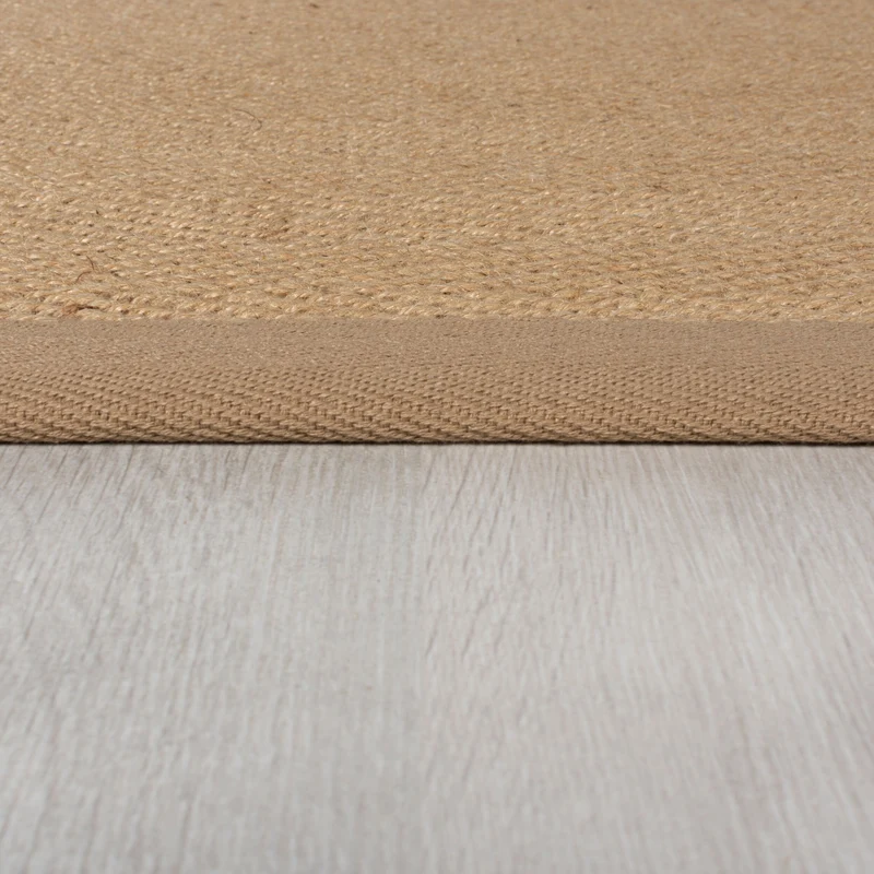 Flachgewebe-Teppich Fischgrät-Bordüre · Jute-Mix · 5 mm Profil