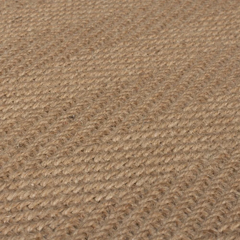 Flachgewebe-Teppich Fischgrät-Bordüre · Jute-Mix · 5 mm Profil