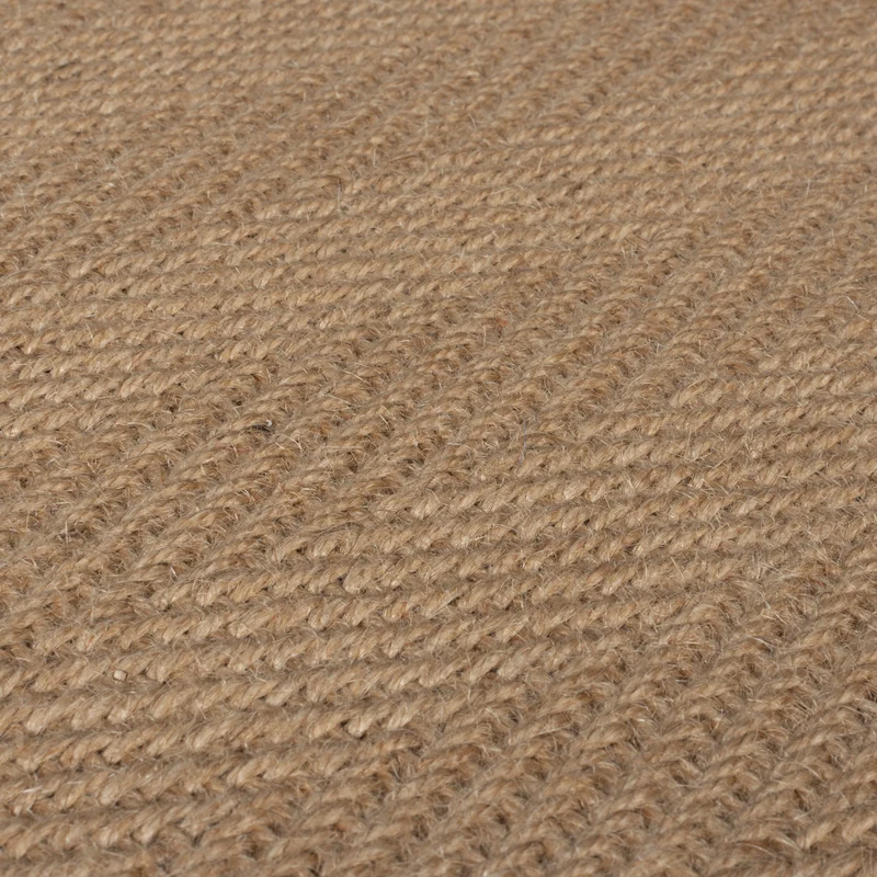 Flachgewebe-Teppich Fischgrät-Bordüre · Jute-Mix · 5 mm Profil
