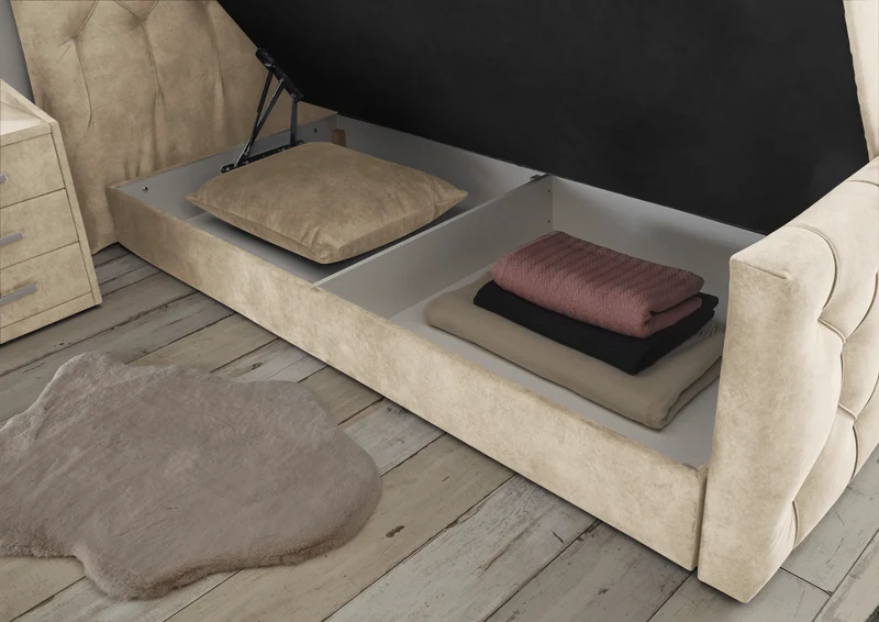 Boxspringbett Bett Kastenbett 180x200cm +Bettkasten + Topper