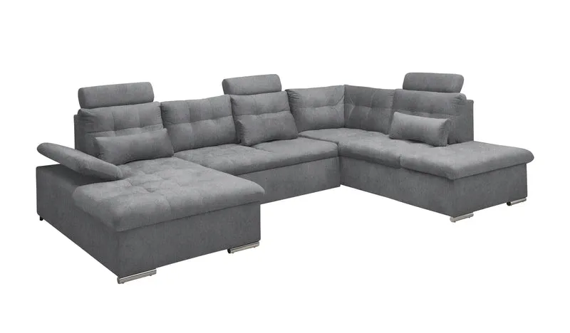 Wohnlandschaft Sofa Couch + Bettfunktion + Stauraum