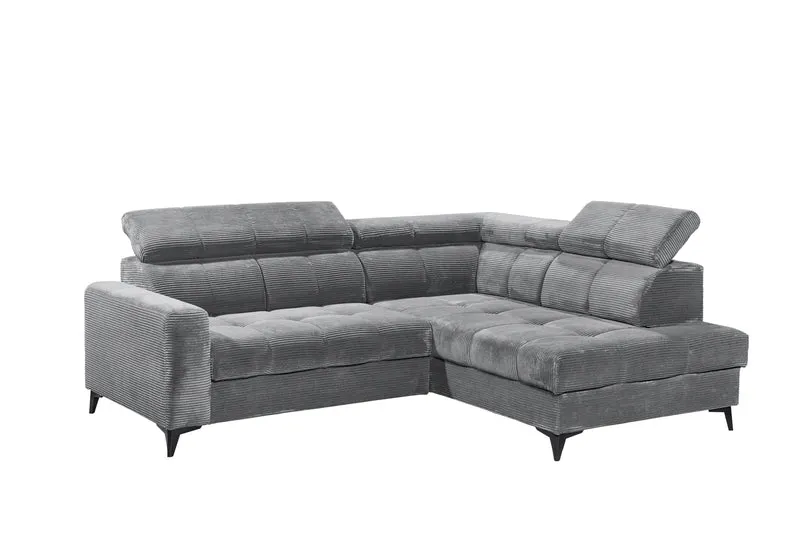 Sofa Couch + Elektrische Sitztiefe + Stauraum + Kopfteile verstellbar