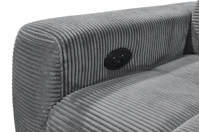 Sofa Couch + Elektrische Sitztiefe + Stauraum + Kopfteile verstellbar