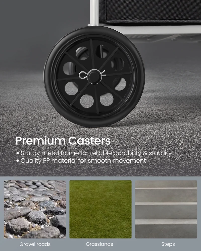 Shopping carts, Small Foldable Shopping Cart, Shopping Cartswith Detachable Liner, Utility Cart, 360° SwivelBag, Removable Basket