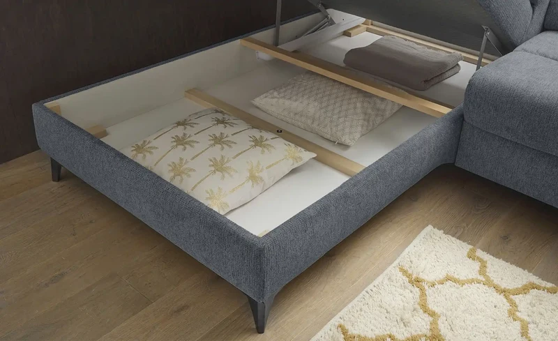 Sofa Couch + Elektrische Sitztiefe + Stauraum + Kopfteile verstellbar