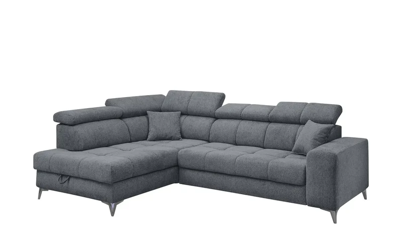 Sofa Couch + Elektrische Sitztiefe + Stauraum Groß + Kopfteile verstellbar