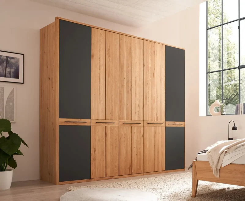 Kleiderschrank Schrank Schlafzimmer +Maße: 256x221x59cm +Massivholz +Eiche +vers. Farben +als Set erhältlich