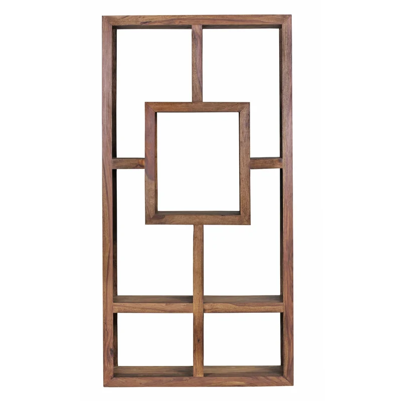 Bücherregal –, Naturholz, 90x180 cm, Landhausstil, mit Ablagefächern