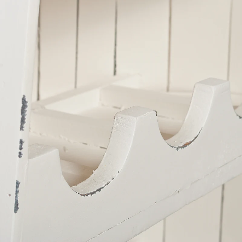 Massivholz Bootsregal VINO ca.100cm Antique-White Weinregal