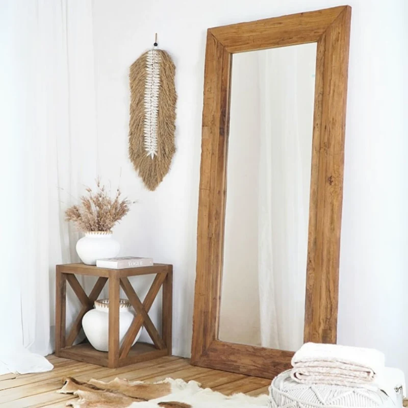 Individueller Spiegel KING ca.180x100cm recyceltes Teak Wandspiegel
