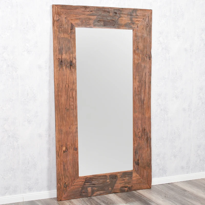 Individueller Spiegel KING ca.180x100cm recyceltes Teak Wandspiegel