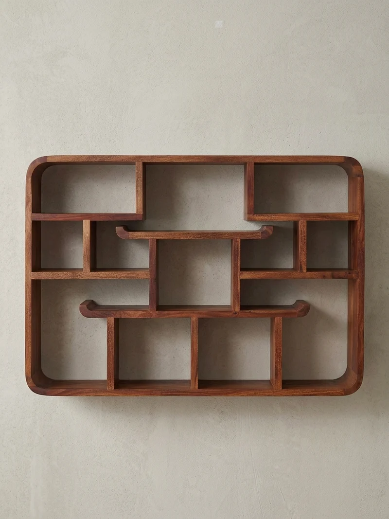 Wandregal Massivholz Modern Stil Elegant