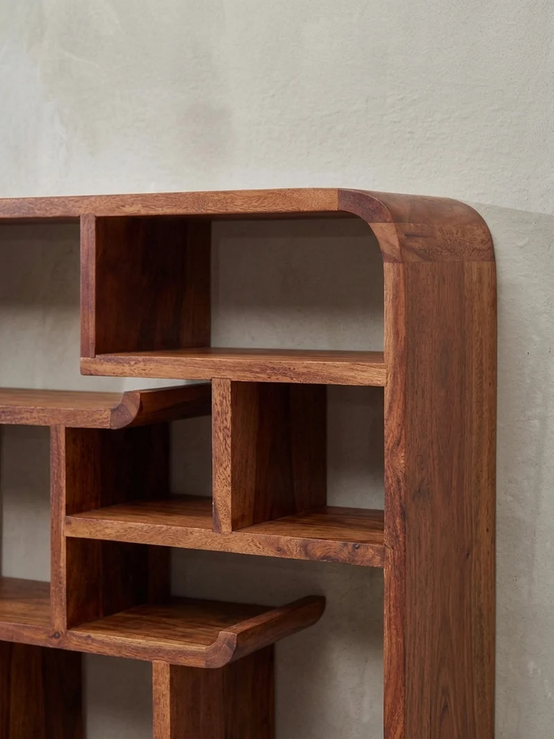 Wandregal Massivholz Modern Stil Elegant